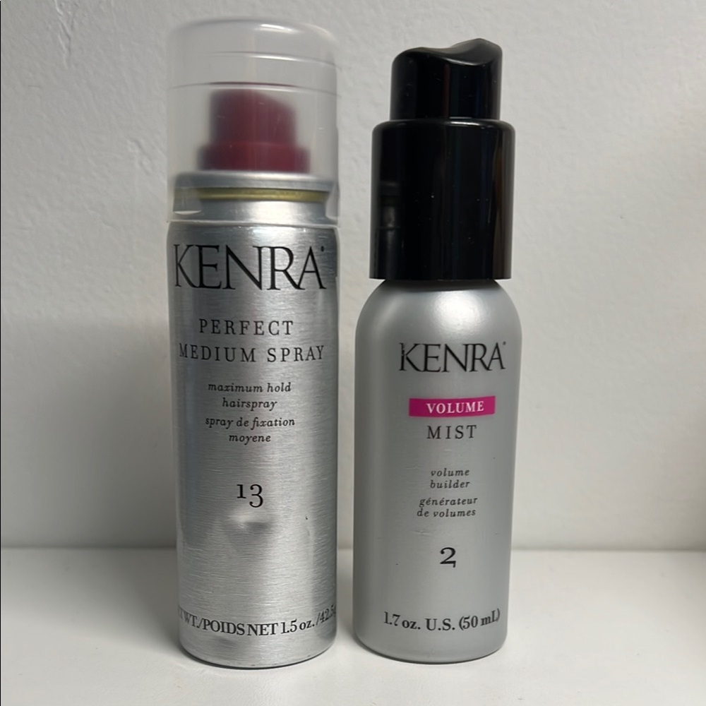Kenra Perfect Medium Spray and Kenra Volume Mist Travel Size Set